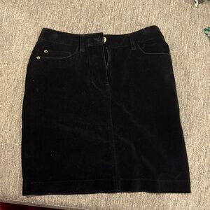Boden Elegant Black velvetMini Skirt